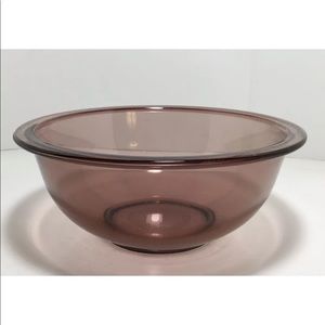 Vintage Pyrex 1.5 liter quart Mixing Bowl, Cranberry Glass Mixing Bowl 323